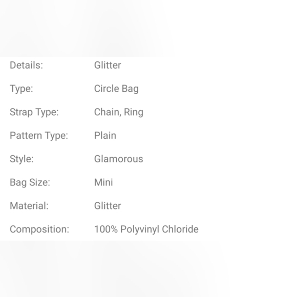 Mini Rhinestone Glitter Circle Bag - Picture 10 of 10